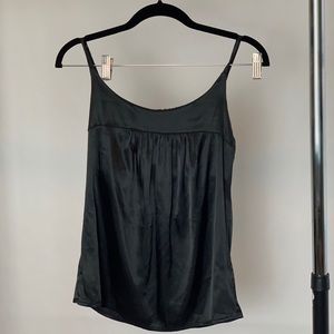 Vintage inspired 90s Silky black tank top XS